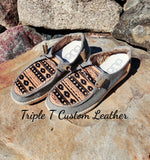 Aztec Custom Leather Topped Shoes- Women's