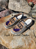 Aztec Custom Leather Topped Shoes- Women's