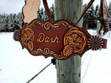 Fancy Tooled Full Leather Halter Shape #1