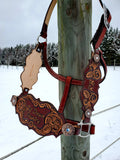 Fancy Tooled Full Leather Halter Shape #1