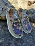 Aztec Custom Leather Topped Shoes- Women's