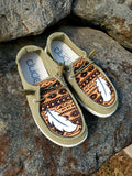 Aztec Custom Leather Topped Shoes- Women's