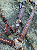 Everyday Cowgirl Tack Set & Wither Strap in Chocolate Leather & Copper Hardware