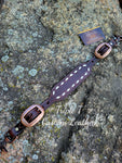 Chocolate Leather Wither Strap with White Buckstitch