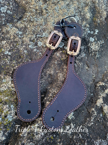 Copper Saltlick Buckle Plain Spur Straps