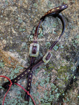 Chocolate Leather Headstall with Gold Buckstitch