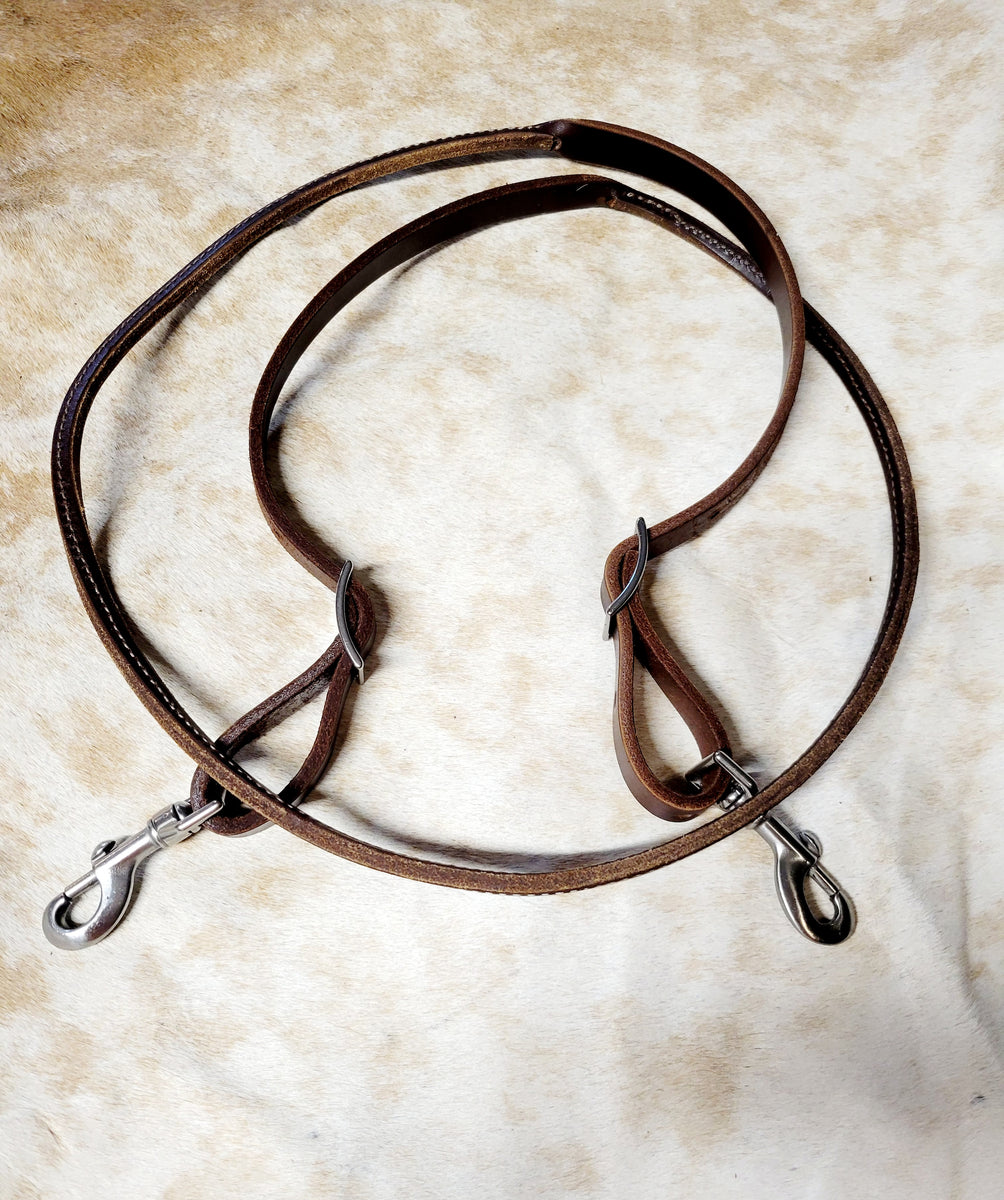 Rolled Leather Barrel Reins – TTT-Custom-Leather-