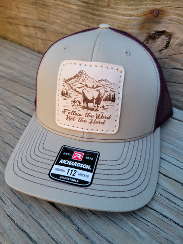Follow The Word Leather Patch Hat