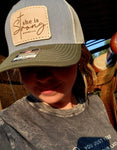 She Is Strong Leather Patch Hat