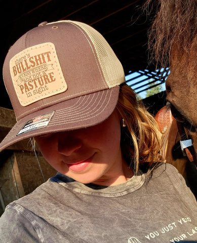 Bullshit Everywhere Leather Patch Hat