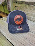 Coyote in Crosshairs Leather Patch Hat