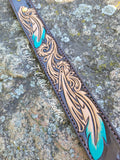#26 Floral Handtooled Leather Belt