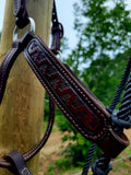 Aztec Tooled Black Lariat Nose Halter