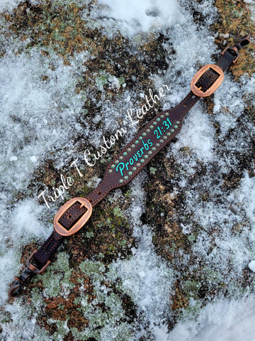 "Proverbs 21:31" Wither Strap on Chocolate Leather