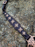 Chocolate Leather Breastcollar with Extra Copper Conchos