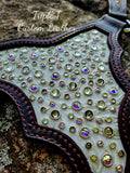 SUPER Bling War Horse Style Breastcollar on Chocolate Leather