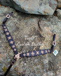 Chocolate Leather Breastcollar with Extra Copper Conchos