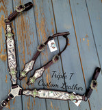 Money Print Tack Set with Bling