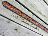 #64 Floral Handtooled Leather Belt
