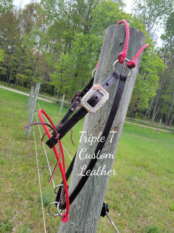 Game Changer Headsetter with Red Rope & Plain Chocolate Leather