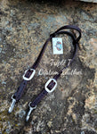 Chocolate Leather Short Cheek Quick Change Headstall