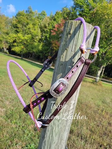 Game Changer Headsetter with Purple Rope and Purple Buckstitch