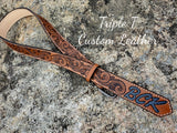 #63 Floral Handtooled Leather Belt