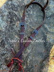 Southwest Tooled Headstall with Black Studs