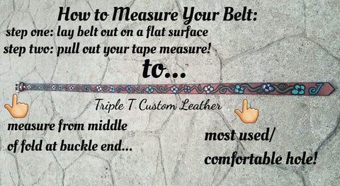 Tooled Belt (#1 Pattern) – TTT-Custom-Leather