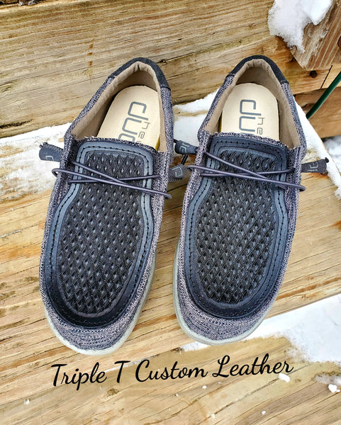 Custom tooled leather shoes made just for you, handcrafted in Texas