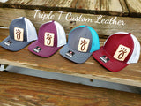 CUSTOM Brand/Logo Leather Patch Hat (Quantities 1-25)