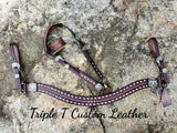 Custom "Stitched & Studded" Tripping Collar Tack Set *Barrel Racer Style*