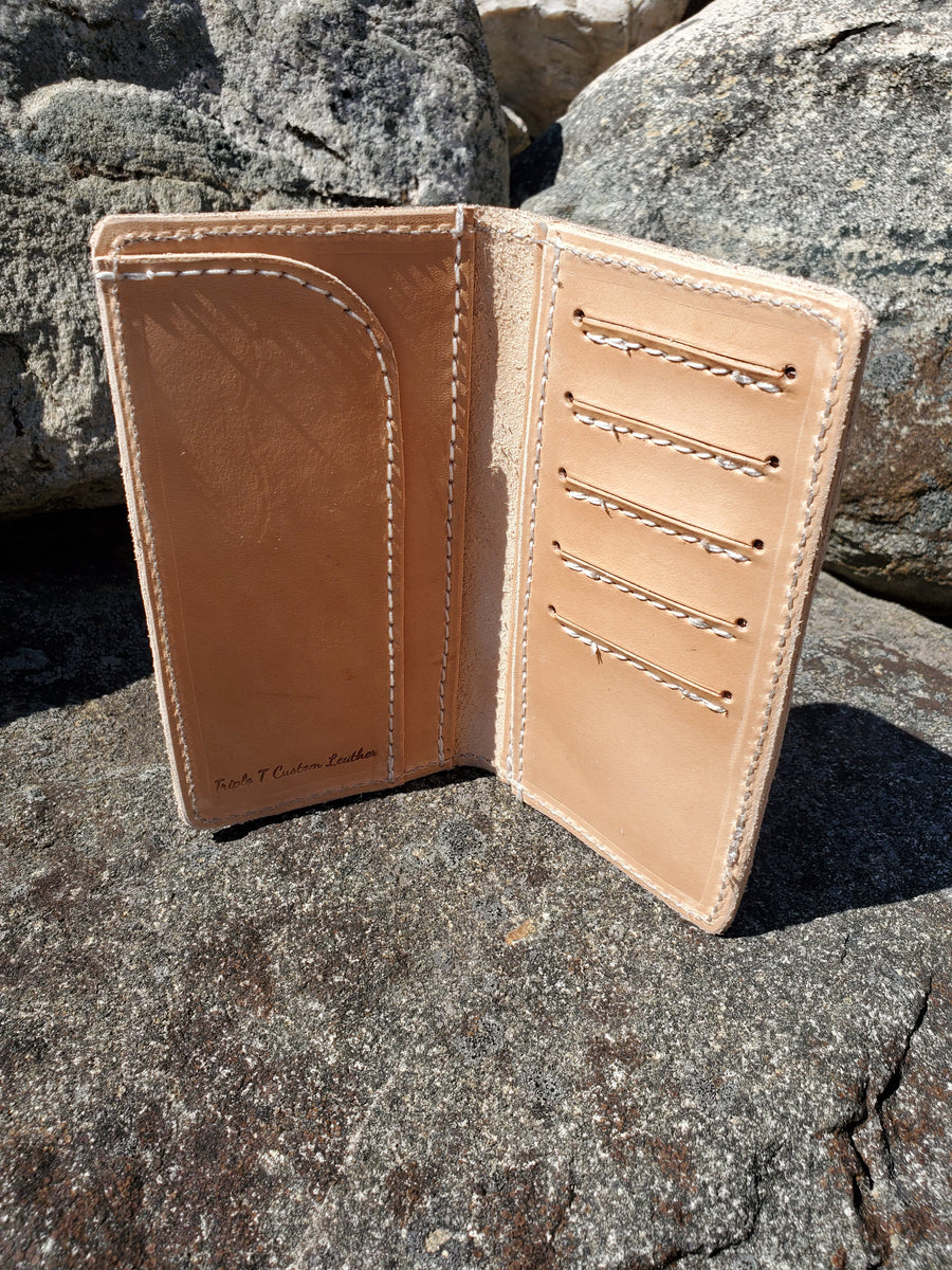 Men's Roper Style Wallet- Diamond Tooled – TTT-Custom-Leather-
