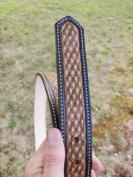 Diamond Tooled Belt – TTT-Custom-Leather-