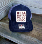 Real Trucks Don't Have Spark Plugs Leather Patch Hat