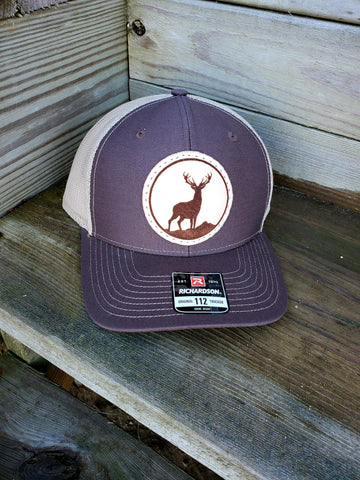 Trophy Buck Leather Patch Hat