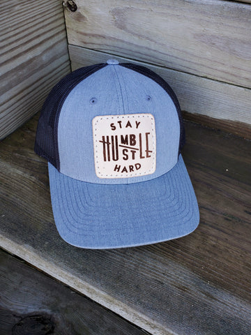Stay Humble Hustle Hard Leather Patch Hat