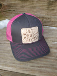 Cute But Psycho Leather Patch Hat