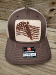 Motocross Flag Leather Patch Hat