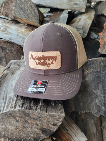 Bass Mountain Leather Patch Hat