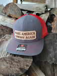 Make America Cowboy Again Leather Patch Hat
