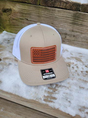 Bullet Flag Leather Patch Hat