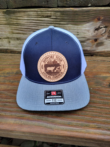 Support Your Local Farmer Leather Patch Hat