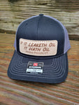 If It Leaketh Oil Leather Patch Hat