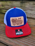 Back The Blue Leather Patch Hat